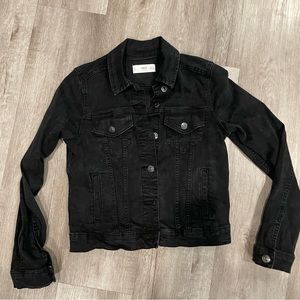 MANGO Black Denim Jacket